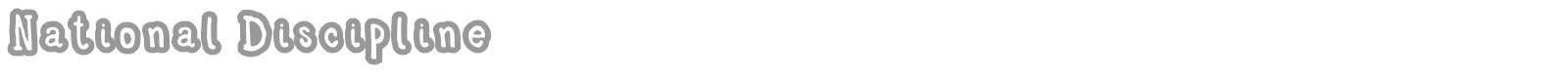 National Discipline font preview